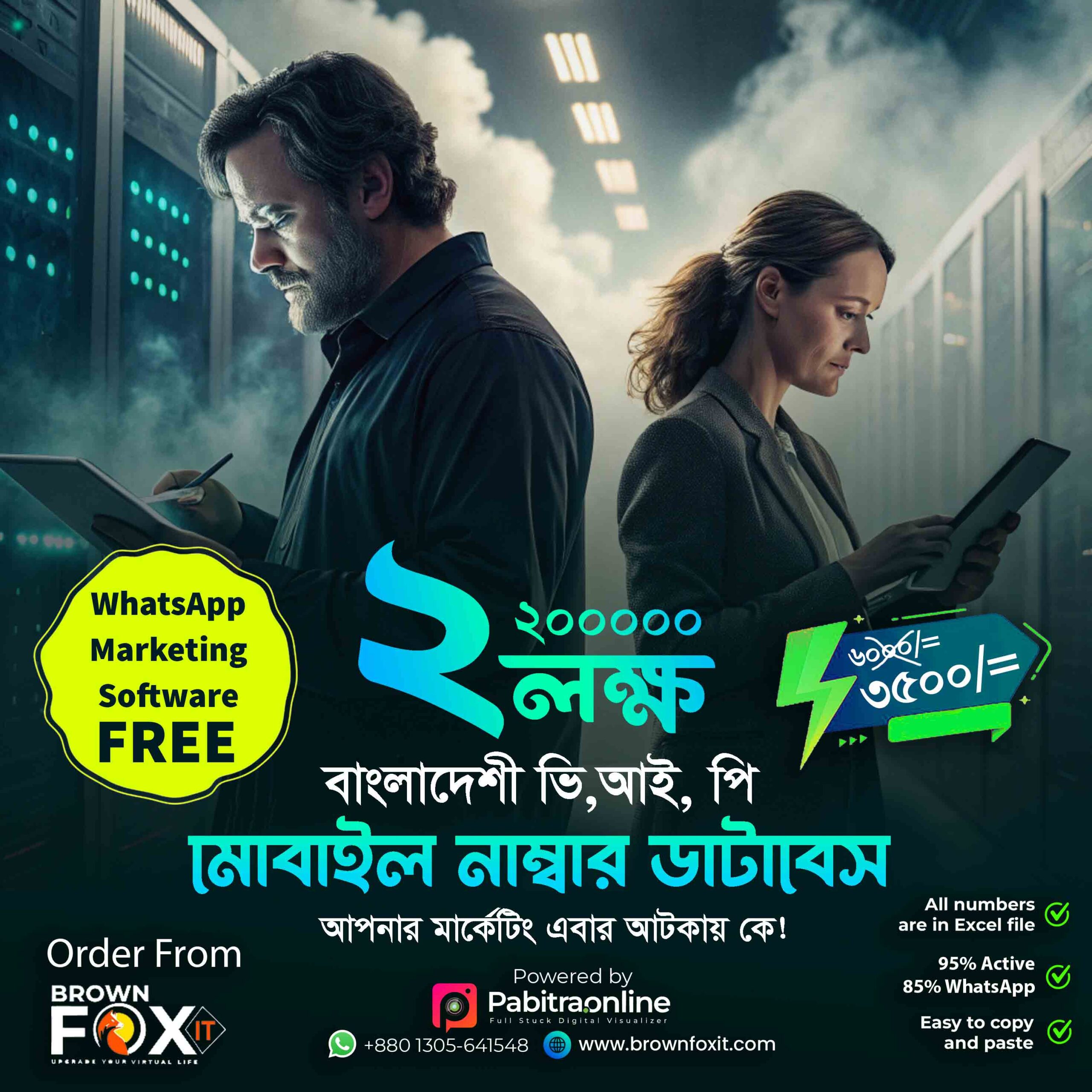 203000 Bangladeshi VIP mobile number in Excel files